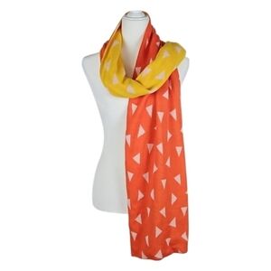 Elhoffer Extra Large Knit Scarf in Orange and Yellow